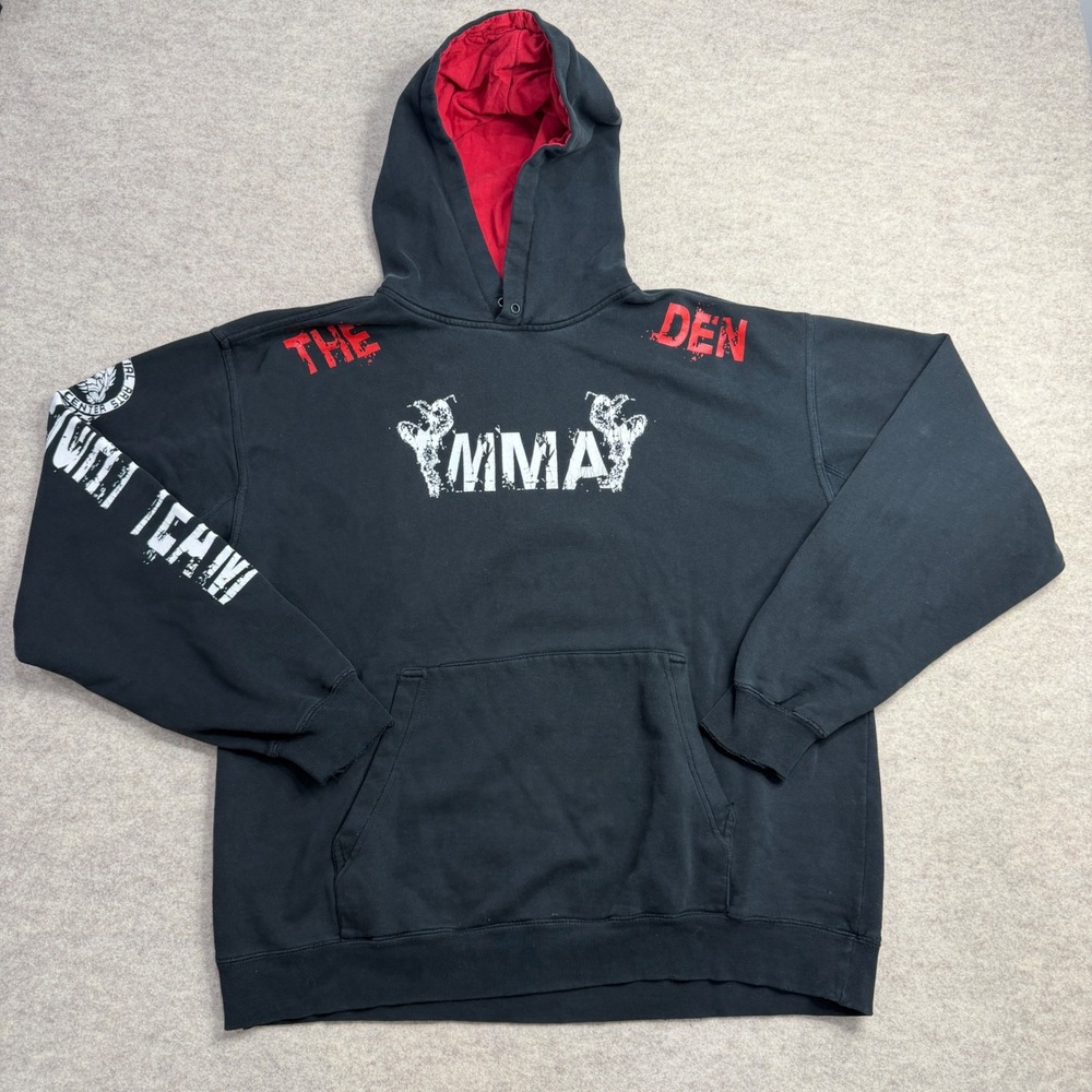 Beimar Lions Den Mixed Martial Arts MMA Hoodie Black Red Mens Large Fight Team